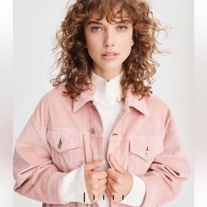 Rag & Bone Pink Corduroy Trucker Jacket